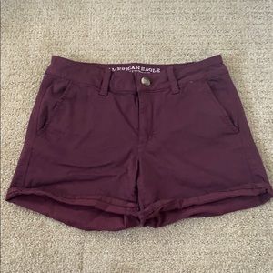 Maroon shorts from American Eagle
